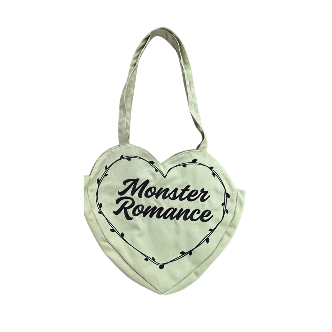 Monster Romance heart tote bag