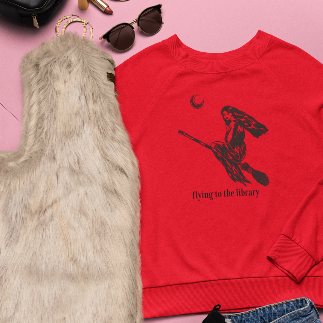 Flying to the Library Crewneck