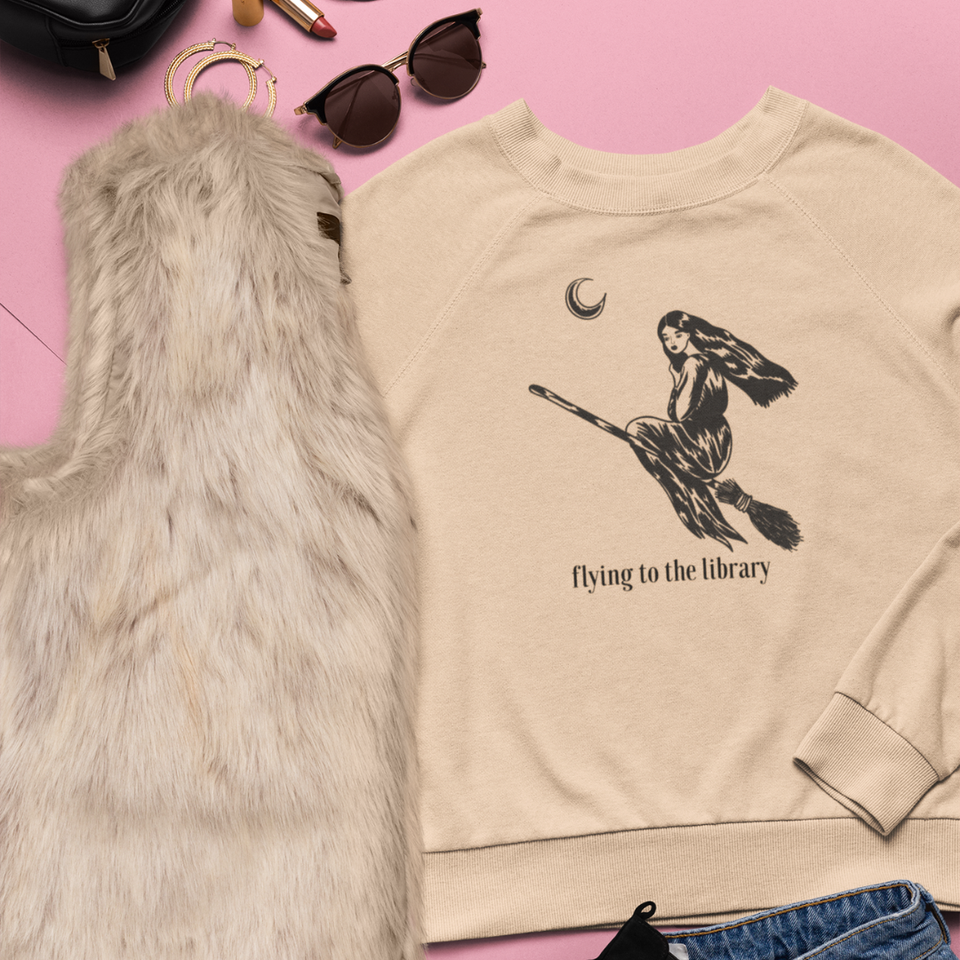 Flying to the Library Crewneck