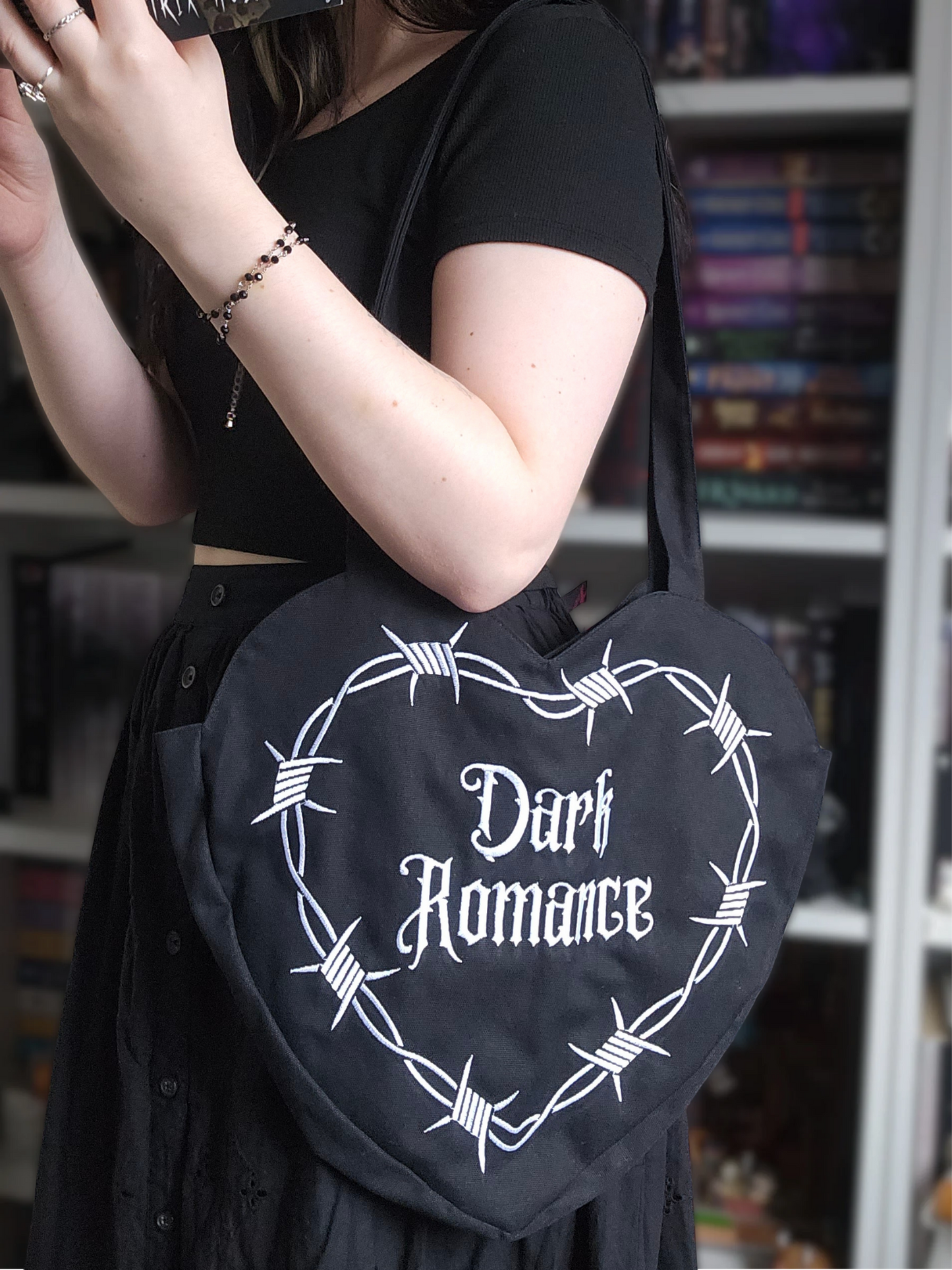 Dark Romance heart tote bag