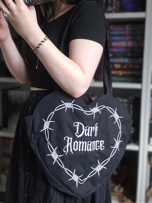 Dark Romance heart tote bag