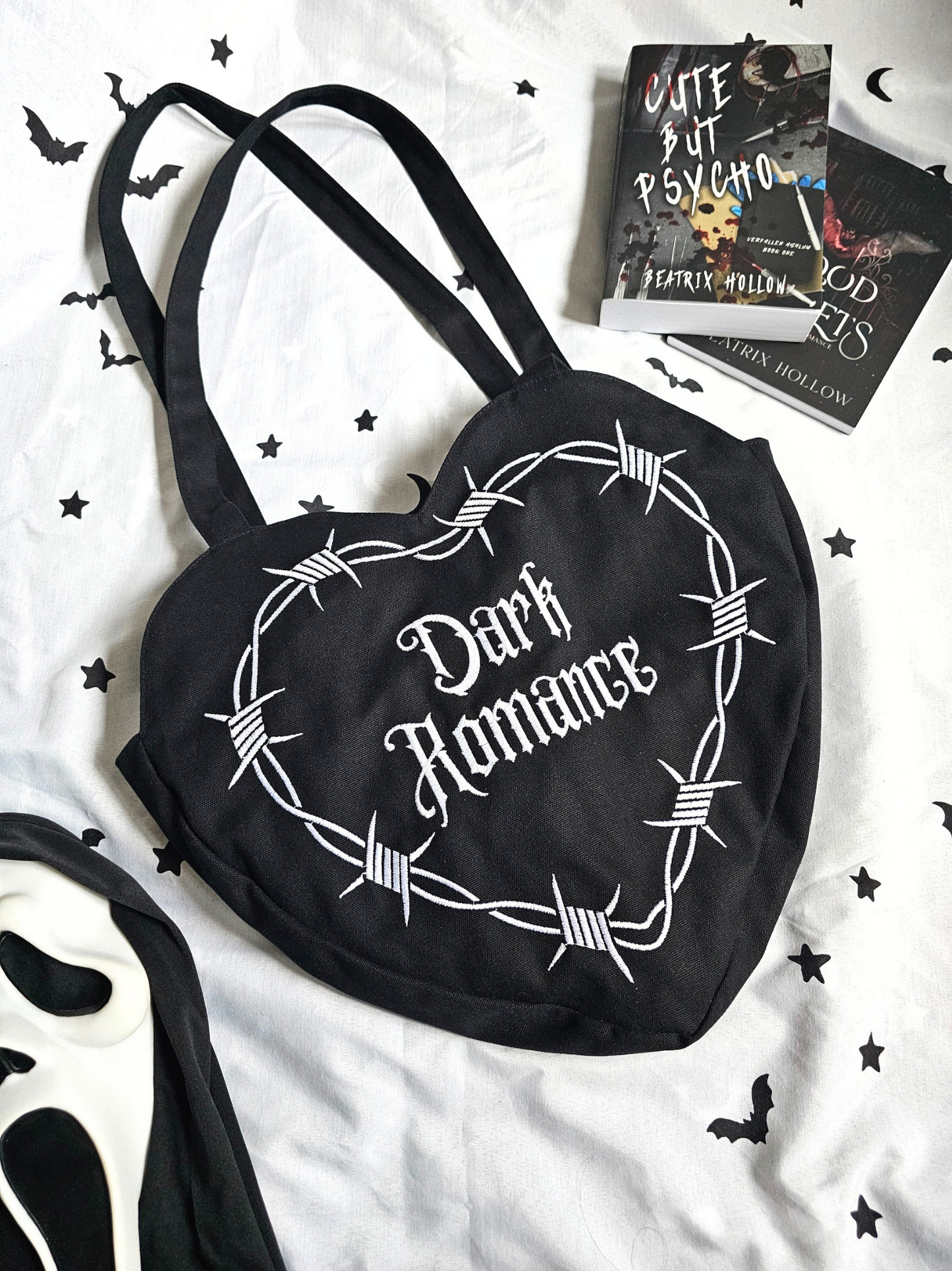 Dark Romance heart tote bag